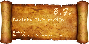 Barinka Flórián névjegykártya